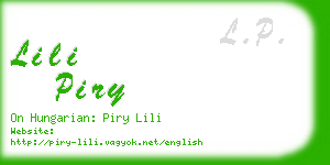 lili piry business card